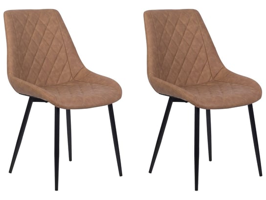 Krzesła do jadalni BELIANI Maribel, brązowo-czarne, 84x51x59 cm, 2 szt. Beliani