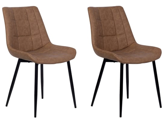 Krzesła do jadalni BELIANI Melrose, brązowo-czarne, 82x42x51 cm, 2 szt. Beliani