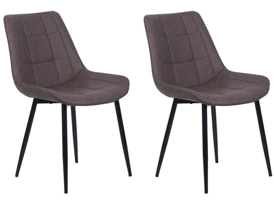 Krzesła do jadalni BELIANI Melrose, ciemnobrązowo-czarny, 82x42x51 cm, 2 szt. Beliani