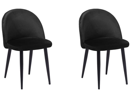 Krzesła do jadalni BELIANI Visalia, czarne, 81x50x47 cm, 2 szt. Beliani