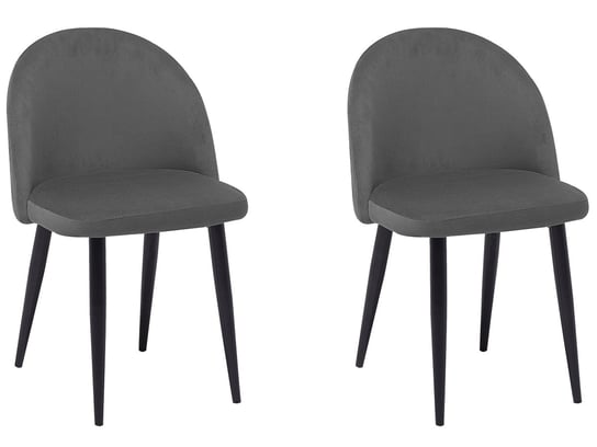 Krzesła do jadalni BELIANI Visalia, szaro-czarne, 81x50x47 cm, 2 szt. Beliani