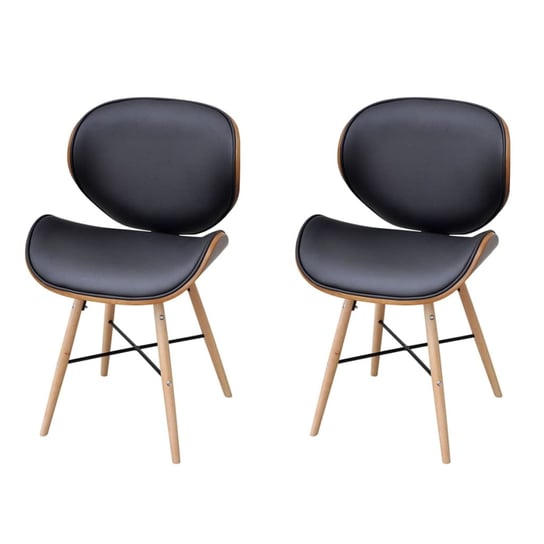Krzesła do jadalni, drewno, skóra ekologiczna, cza / AAALOE Inna marka