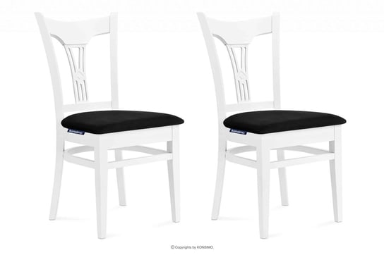 Krzesła do jadalni glamour czarne 2szt TILU Konsimo Konsimo