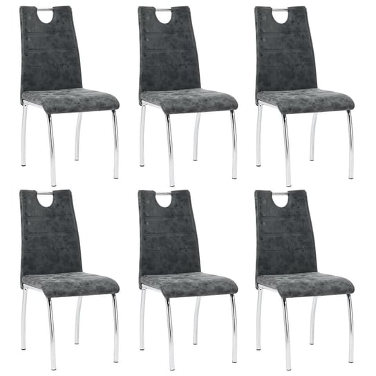 Krzesła do jadalni VIDA XL, czarne, 45x60x94 cm, 6 szt. vidaXL