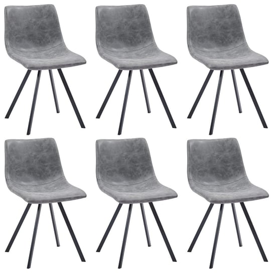 Krzesła do jadalni VIDA XL, szare, 46x58x81 cm, 6 szt. vidaXL