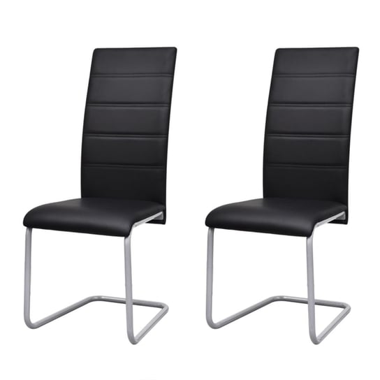 Krzesła do jadalni vidaXL, 2 sztuki, czarne, 41x52,5x102,5 cm vidaXL