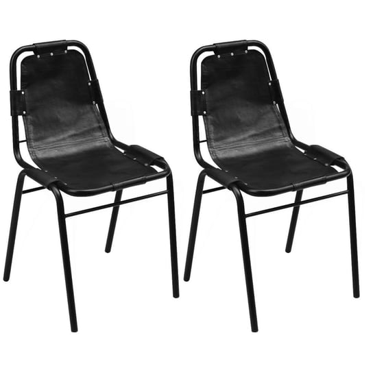 Krzesła do jadalni vidaXL, 2 sztuki, czarne, 49x52x88 cm vidaXL