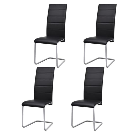 Krzesła do jadalni vidaXL, 4 sztuki, czarne, 41x52,5x102,5 cm vidaXL