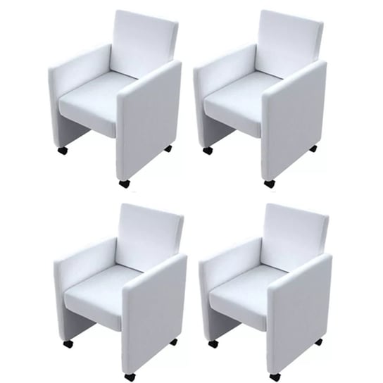 Krzesła do jadalni vidaXL, białe, 58,5x65x88 cm, 4 szt. vidaXL