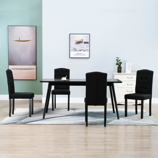 Krzesła do jadalni VIDAXL, czarne, 4 szt., 42x51,5x95 cm vidaXL