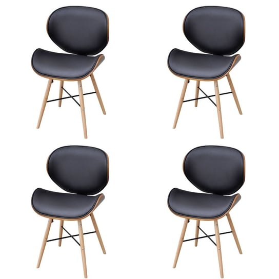Krzesła do jadalni VIDAXL, czarny, 50x50x81 cm, 4 szt. vidaXL
