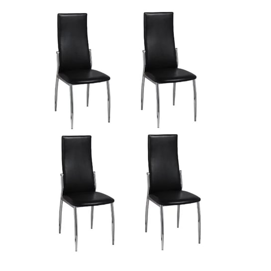 Krzesła do jadalni vidaXL, czarny, 54×43×100 cm, 4 szt. vidaXL