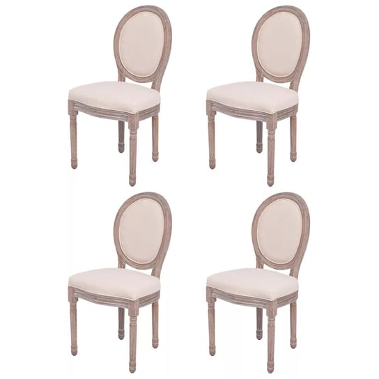 Krzesła do jadalni VIDAXL, kremowe, 50x56x95,5 cm, 4 szt. vidaXL