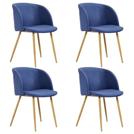 Krzesła do jadalni vidaXL, niebieskie, 55x64,5x78,5 cm, 4 szt. vidaXL