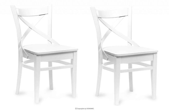 Krzesła do kuchni białe 2szt TEMOS Konsimo Konsimo