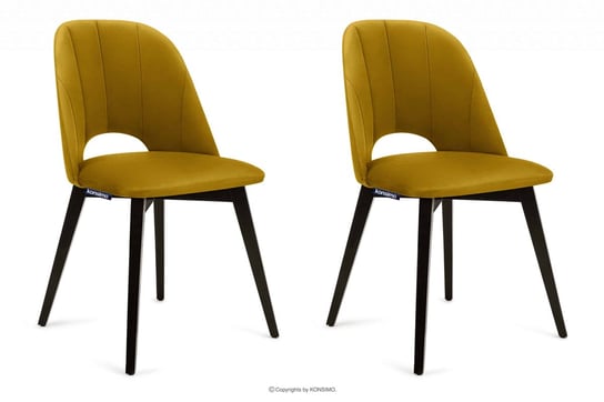 Krzesła do salonu żółte 2szt BOVIO Konsimo Konsimo