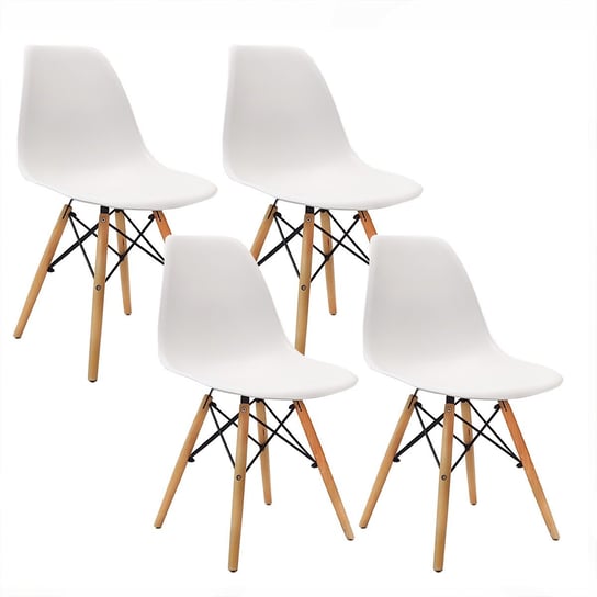 Krzesła DSW Milano białe 4 szt BMDesign