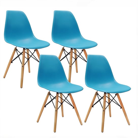 Krzesła DSW Milano niebieskie ciemne 4 szt. BMDesign