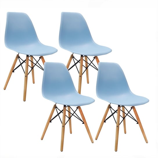 Krzesła DSW Milano niebieskie jasne 4 szt. BMDesign