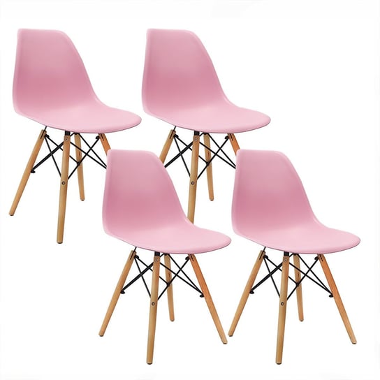Krzesła DSW Milano różowe 4 szt. BMDesign