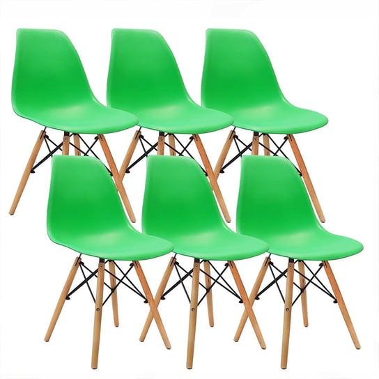 Krzesła DSW Milano zielone 6 szt. BMDesign