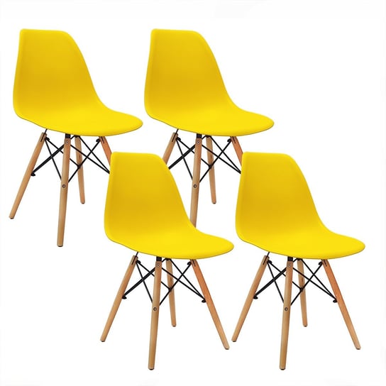 Krzesła DSW Milano żółte 4 szt BMDesign