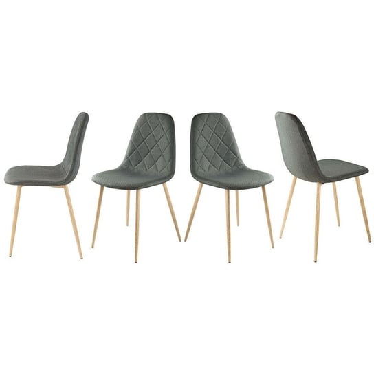Krzesła HOMEKRAFT Atna, grafitowe, 45x55x86,5 cm, 4 szt. Homekraft