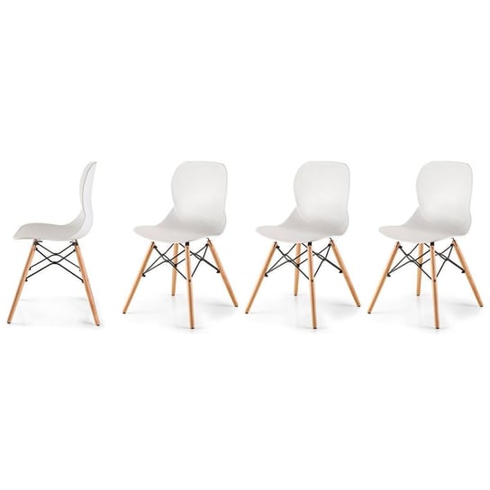 Krzesła HOMEKRAFT Boras, białe, 47x48x82 cm, 4 szt. Homekraft