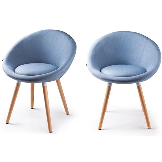 Krzesła HOMEKRAFT Juva, niebiesko-brązowe 78x66x57 cm,2 szt. Homekraft