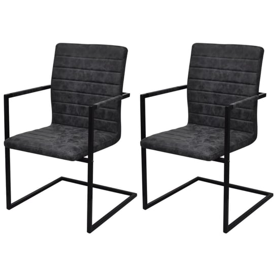 Krzesła jadalniane na płozach, czarne, 2 szt. - 53 Inna marka