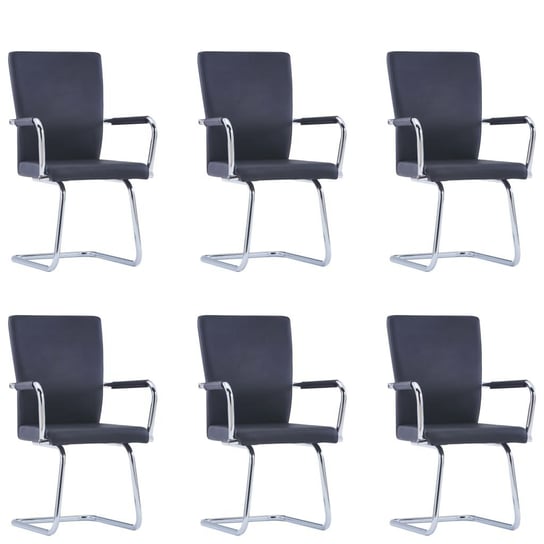 Krzesła jadalniane vidaXL, 6 szt., czarne, sztuczna skóra vidaXL