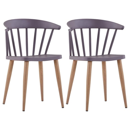 Krzesła jadalniane VIDAXL, szare, 2 szt., 52x47x75 cm vidaXL