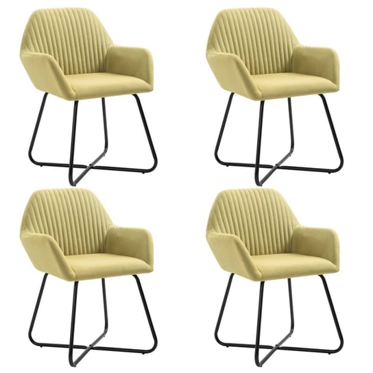 Krzesła jadalniane VIDAXL, zielone, 84x61x61 cm, 4 szt. vidaXL