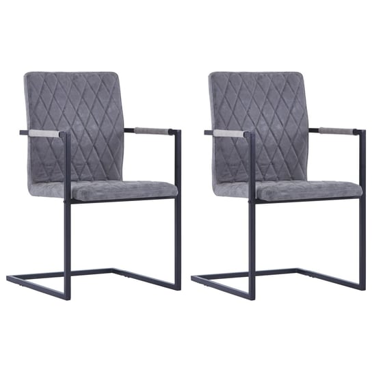 Krzesła na płozach - ciemnoszary, obicie ze sztucz / AAALOE Inna marka