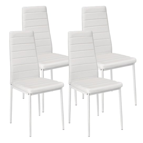 Krzesła Nicea Białe 4 Szt BMDesign