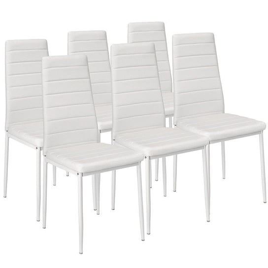 Krzesła Nicea Białe 6 Sztuk BMDesign