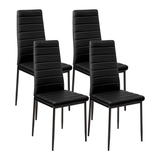 Krzesła Nicea Czarne 4 Szt BMDesign
