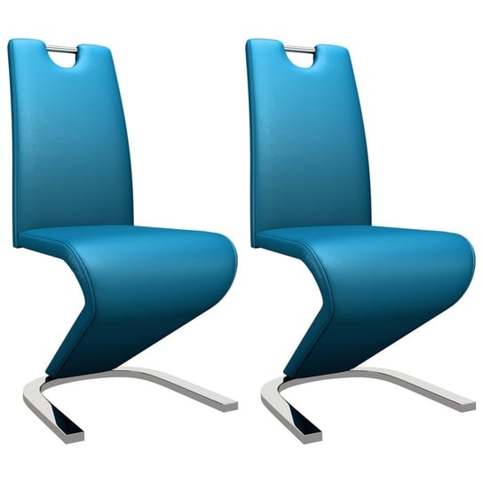 Krzesła o zygzakowatej formie VIDAXL, niebieskie, 2 szt. vidaXL