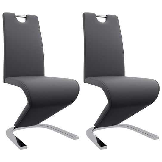 Krzesła o zygzakowatej formie VIDAXL, szare, 2 szt. vidaXL