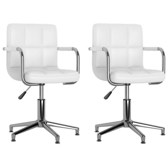 Krzesła obrotowe do jadalni, białe, 48x47x(74,5-88 Inna marka