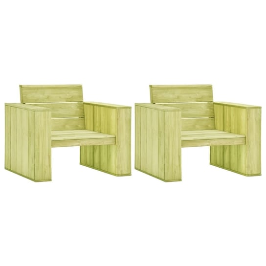 Krzesła ogrodowe 2 szt., 89x76x76 cm, impregnowana sosna vidaXL