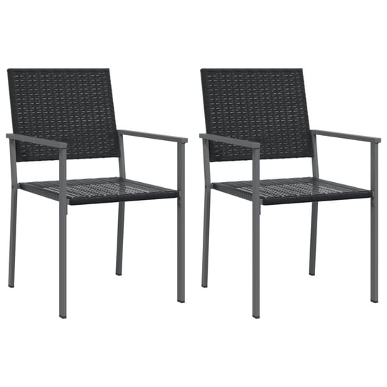 Krzesła ogrodowe, 2 szt., czarne, 54x62,5x89 cm, p vidaXL