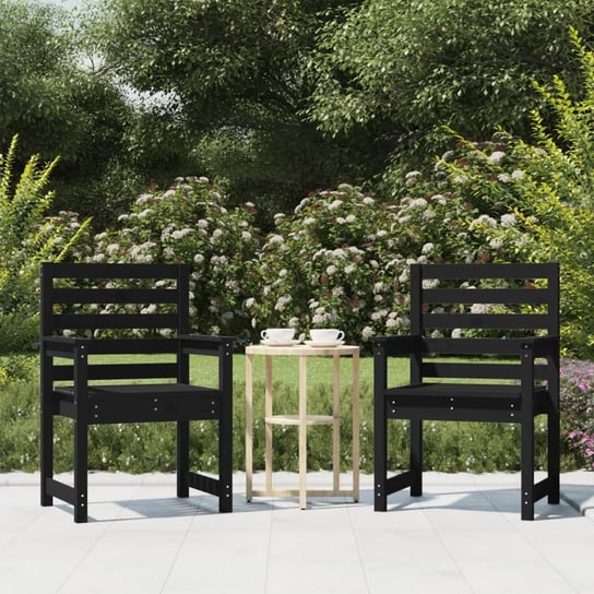 Krzesła ogrodowe, 2 szt., czarne, 60x48x91 cm, lit vidaXL