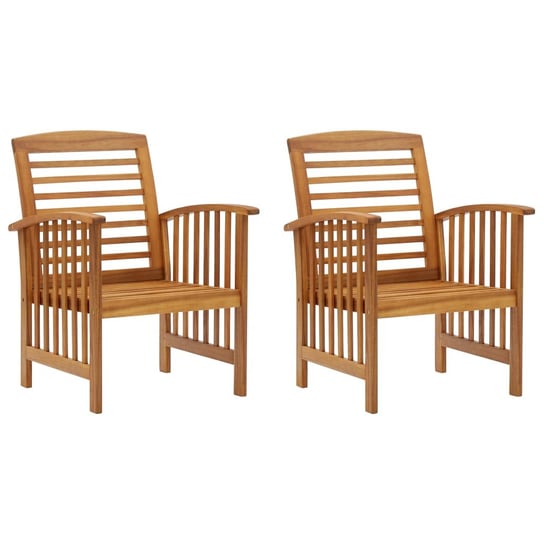 Krzesła ogrodowe, 2 szt., lite drewno akacjowe vidaXL