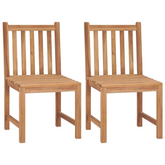 Krzesła ogrodowe, 2 szt., lite drewno tekowe vidaXL