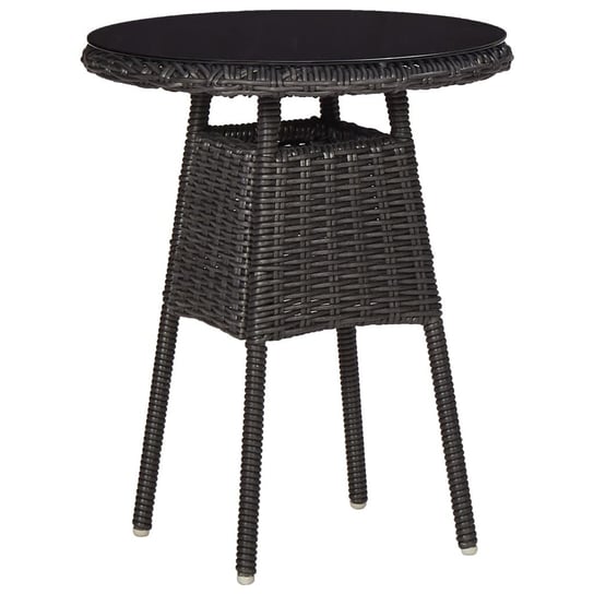 Krzesła ogrodowe, 2 szt., ze stolikiem, czarne vidaXL