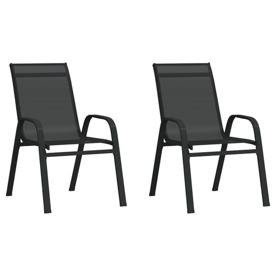 Krzesła ogrodowe 55x65x89 cm, czarne Inna marka