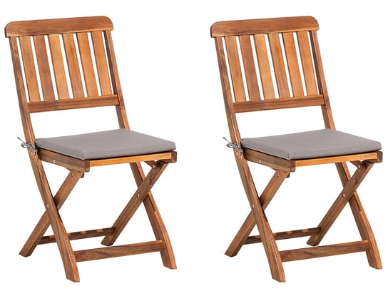 Krzesła ogrodowe BELIANI Cento, brązowe, 2 szt. Beliani