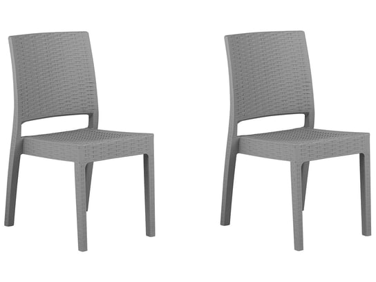 Krzesła ogrodowe BELIANI Fossano, jasnoszare, 89x60x47 cm, 2 szt. Beliani
