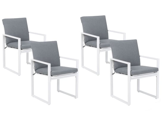 Krzesła ogrodowe BELIANI Pancole, szare, 89x54x51 cm, 4 szt. Beliani